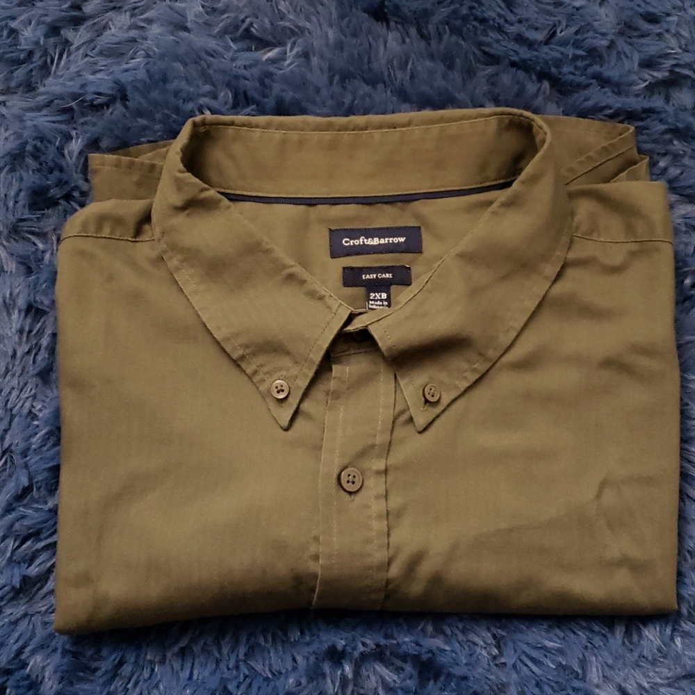 Mens Croft&Barrow Button Down Dress Shirt